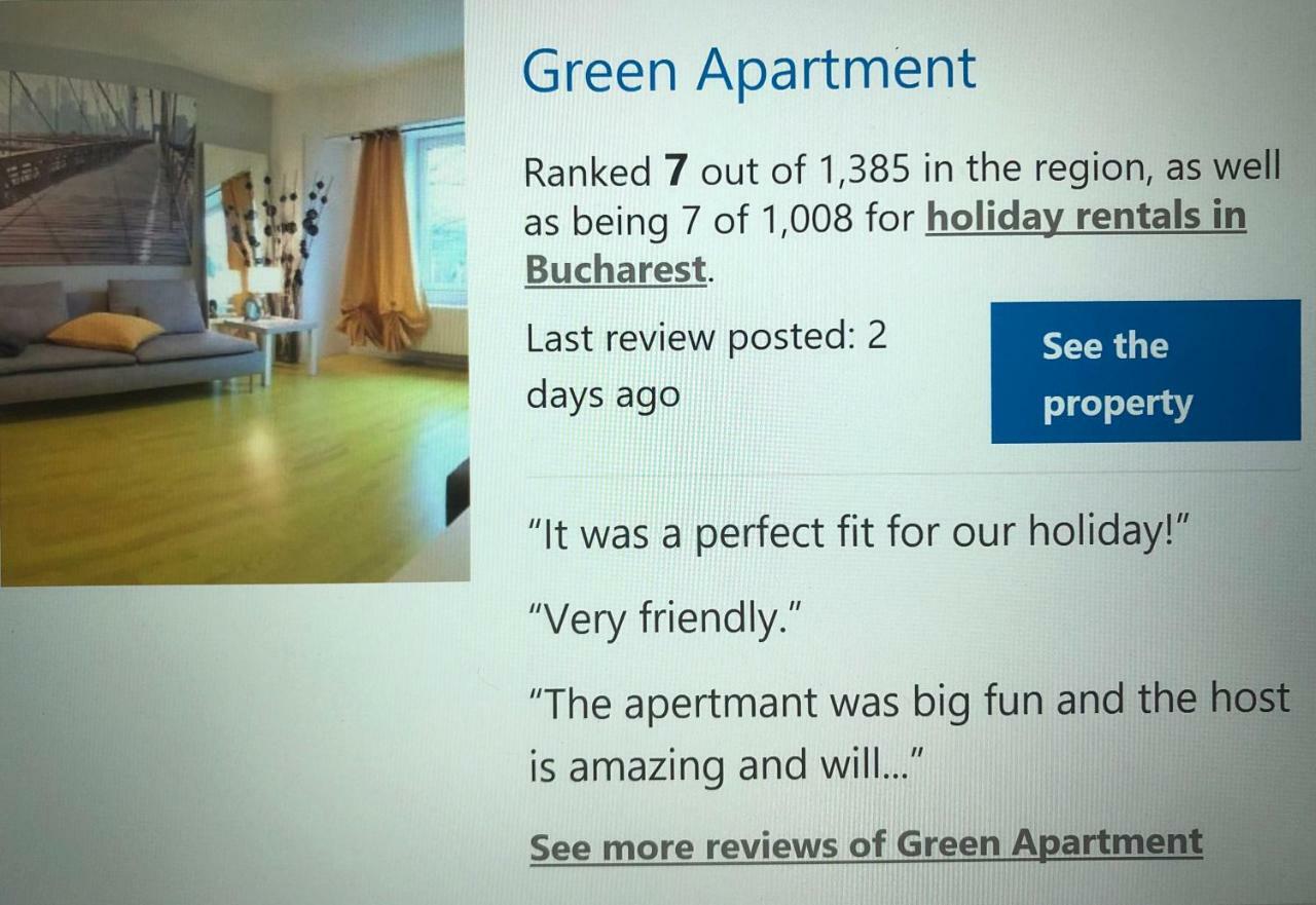 בוקרשט Green Apartment מראה חיצוני תמונה